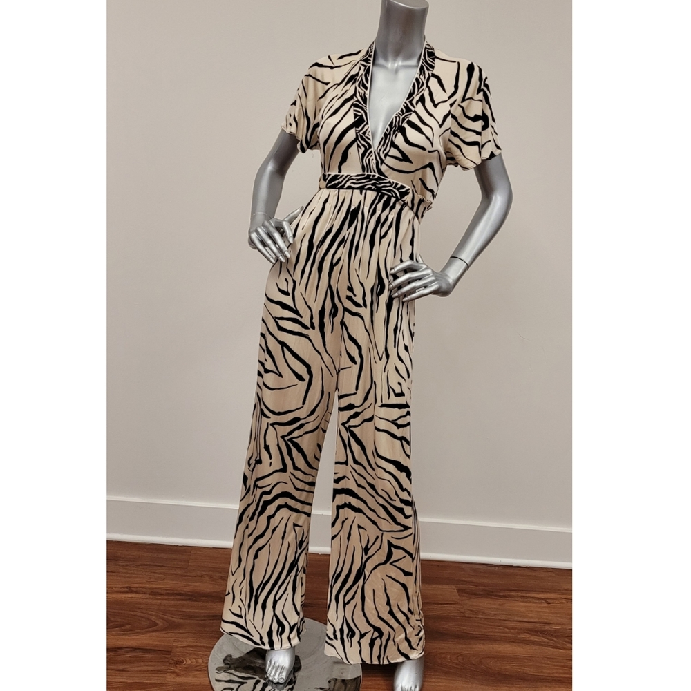 Elie Tahari Animal Print Jumpsuit